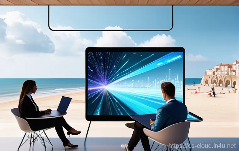 클라우드 컴퓨팅 입문자를 위한 공부 로드맵 - **Prompt:** A vibrant, futuristic illustration depicting the concept of "The Infinite Cloud Library....