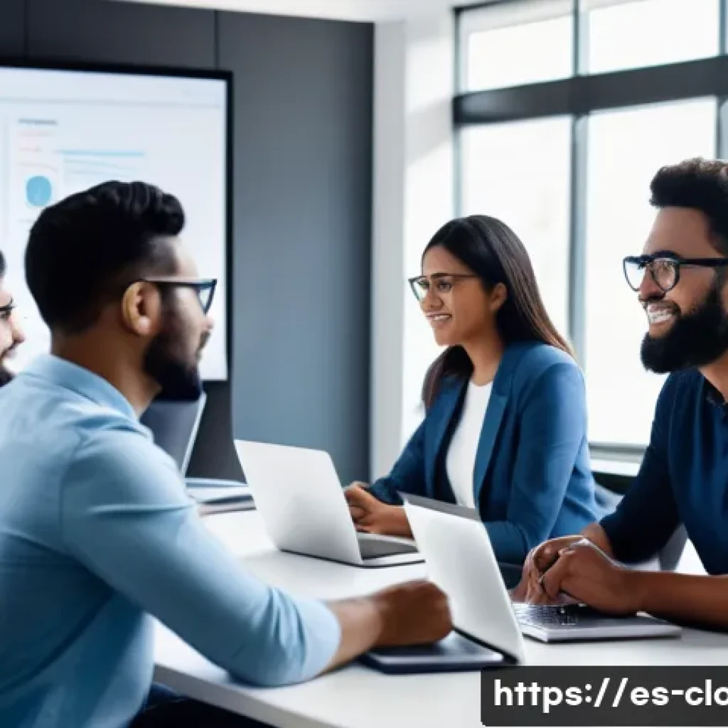 클라우드 전문가를 위한 커뮤니티 활동 가이드 - A diverse group of cloud computing professionals engaged in a lively online webinar, with visible la...