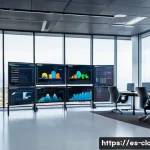 Home 22 클라우드 비용 최적화 사례 분석 - A modern office environment in a medium-sized Spanish technology company, with diverse professionals...